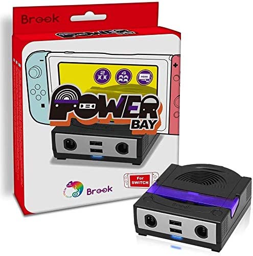 Brook Power Bay Portable and Fast Charging Stand, Docking for Switch, Compatible with Switch and GC Controllers, Support HDMI Out Put and Bluetooth Headsets